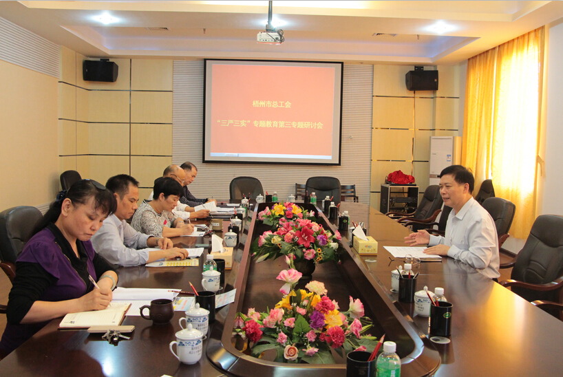 梧州市總工會(huì)中心組召開(kāi)“三嚴(yán)三實(shí)”專(zhuān)題教育第三專(zhuān)題研討會(huì)